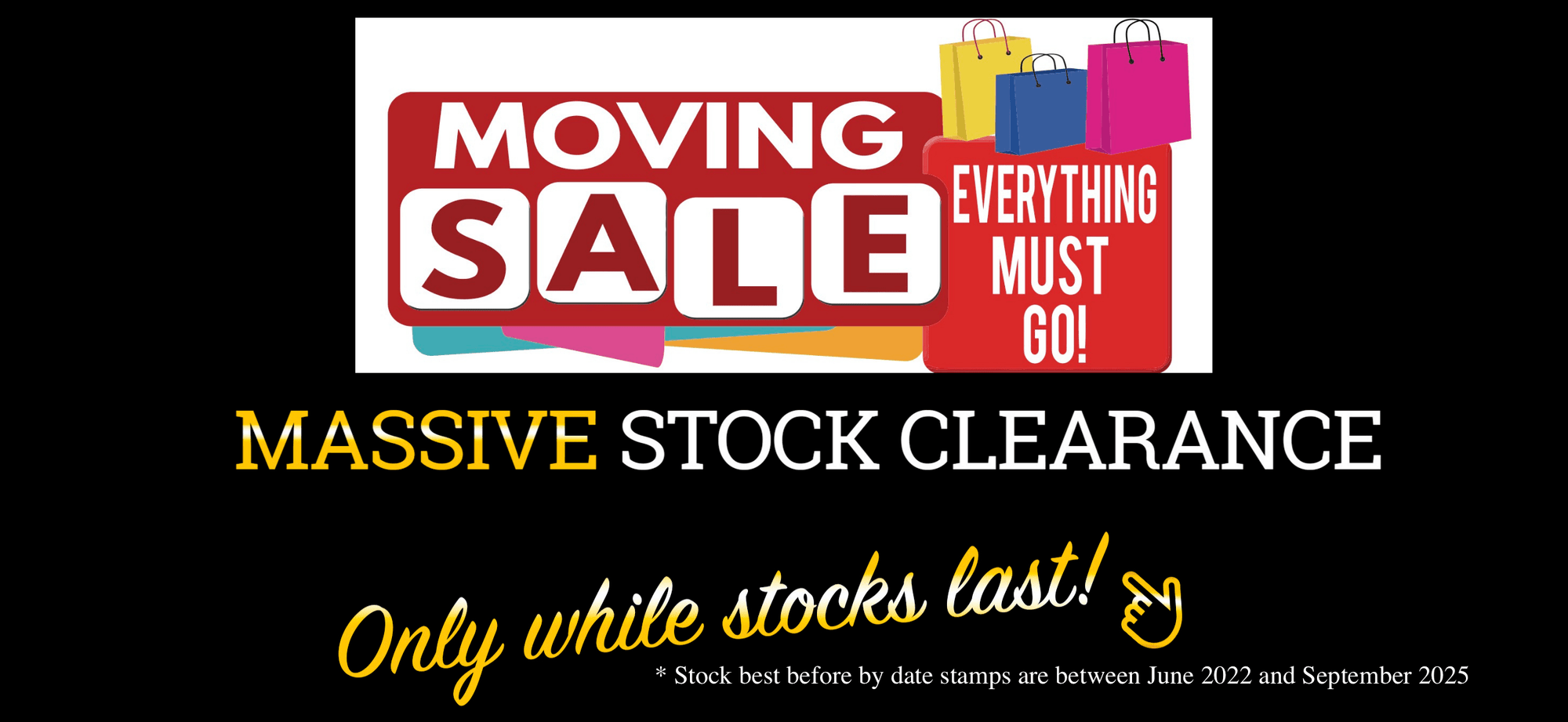 Warehouse Moving Sale