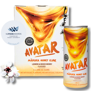 AVATAR MANUKA HONEY ELIXIR - LEMON AND MIXED BERRY FLAVOUR 250 ML 4-PACK