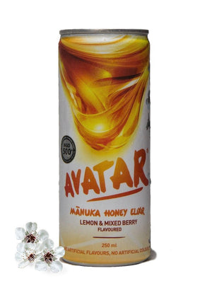 AVATAR MANUKA HONEY ELIXIR - LEMON AND MIXED BERRY FLAVOUR 250 ML, 24 COUNT CARTON