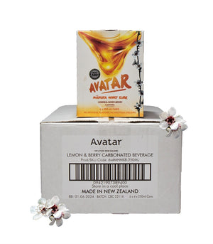 AVATAR MANUKA HONEY ELIXIR - LEMON AND MIXED BERRY FLAVOUR 250 ML, 6 X 4-PACK CARTON