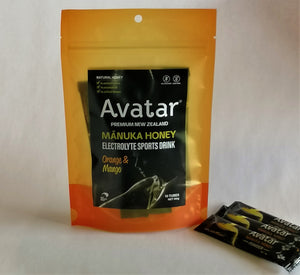 Avatar Manuka Honey Powder Sports Drink - Orange and Mango 100g - Avatar New Zealand Manuka Honey