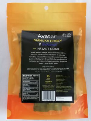 Avatar Manuka Honey, Blackcurrant, and Echinacea Powdered Herbal Tea with Vitamin C -100g