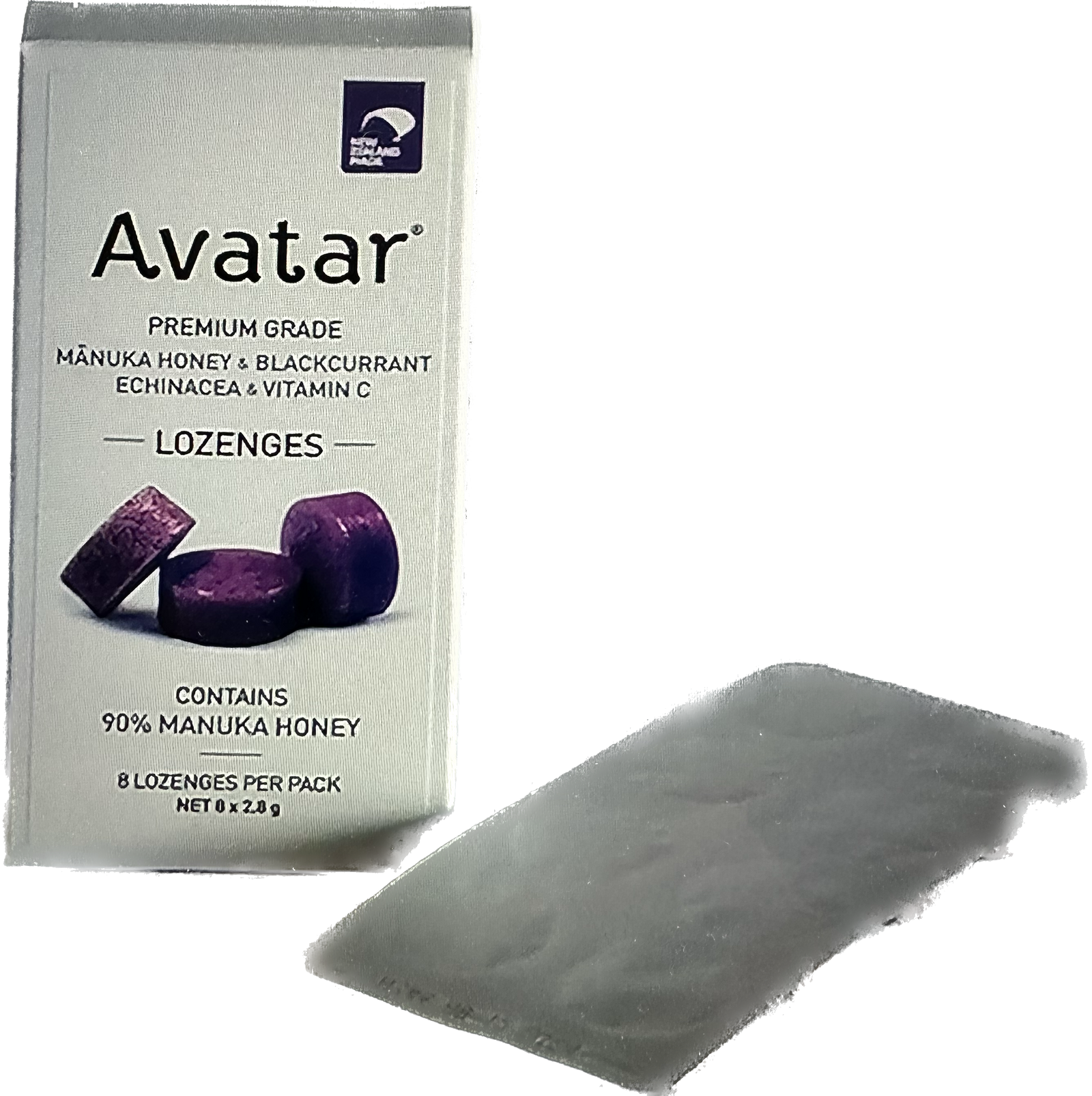 Avatar Honey Manuka Honey Lozenges Blackcurrant,Echinacea,VitC 8 Count
