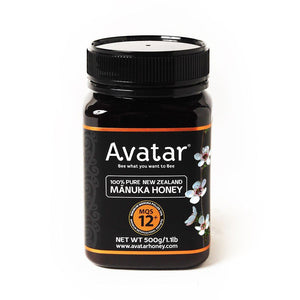 Manuka Honey 12+ Certified MGO 350 Over 70% Manuka Pollen count | 500g Jar of premium New Zealand Honey by Avatar Honey NZ Manuka Honey Avatar Honey NZ 