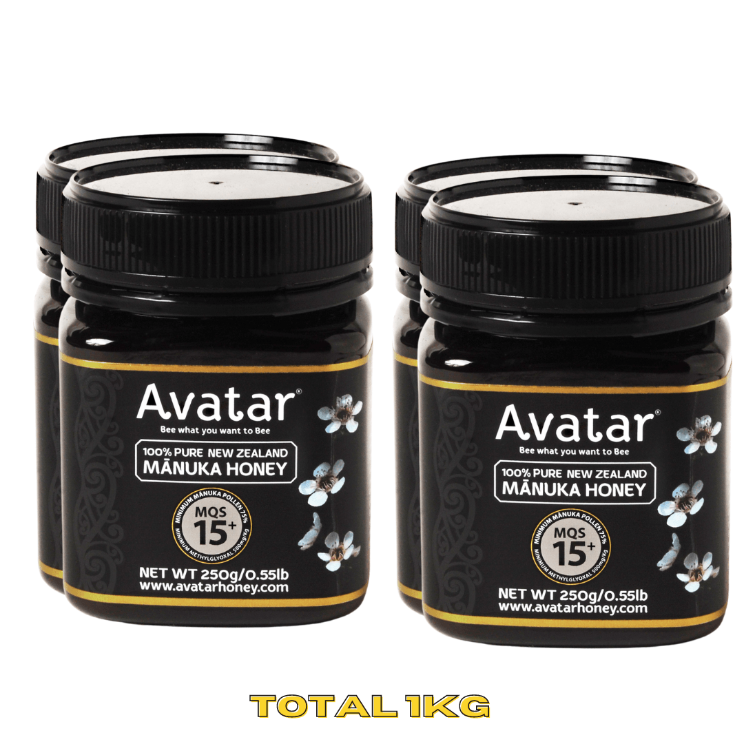 Manuka Honey 15+ MGO500 250g x4 (1KG) Avatar New Zealand Manuka Honey 