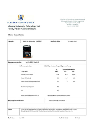 Manuka Honey 8+ 500g & 250g Free Manuka Honey Avatar Honey NZ 