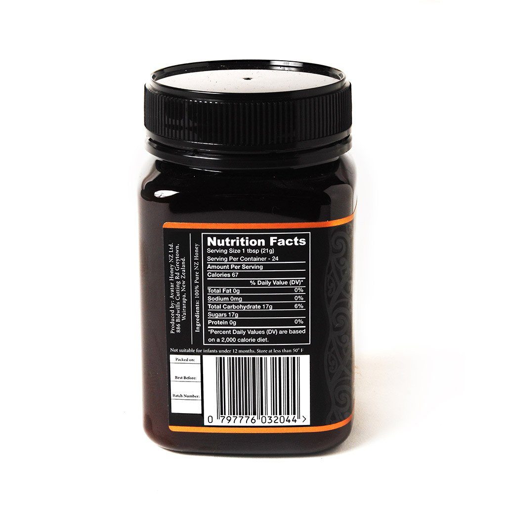 Manuka Honey Lab Certified 8+ MGO 180+ 500g 100% Pure New Zealand Natural Honey by Avatar Honey NZ Manuka Honey Avatar Honey NZ 